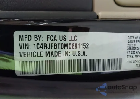 2021 Jeep Grand Cherokee Limited from USA, damaged, VIN 1C4RJFBT0MC891152